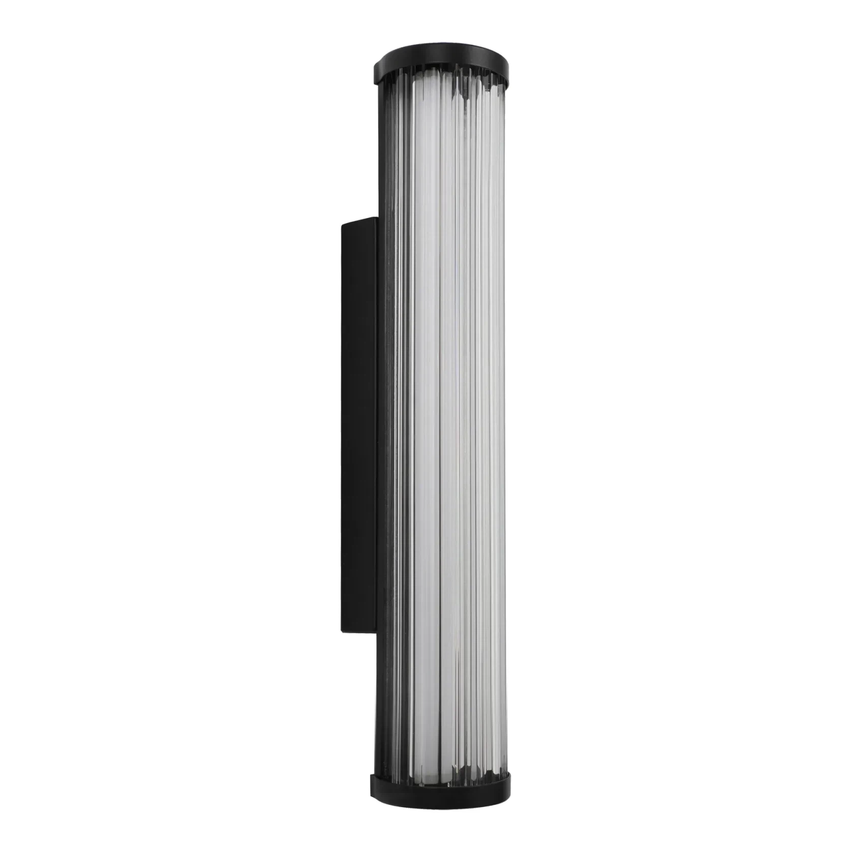 Junco IP65 Fluted Hand-Blown Glass LED Batten Light gallery detail image