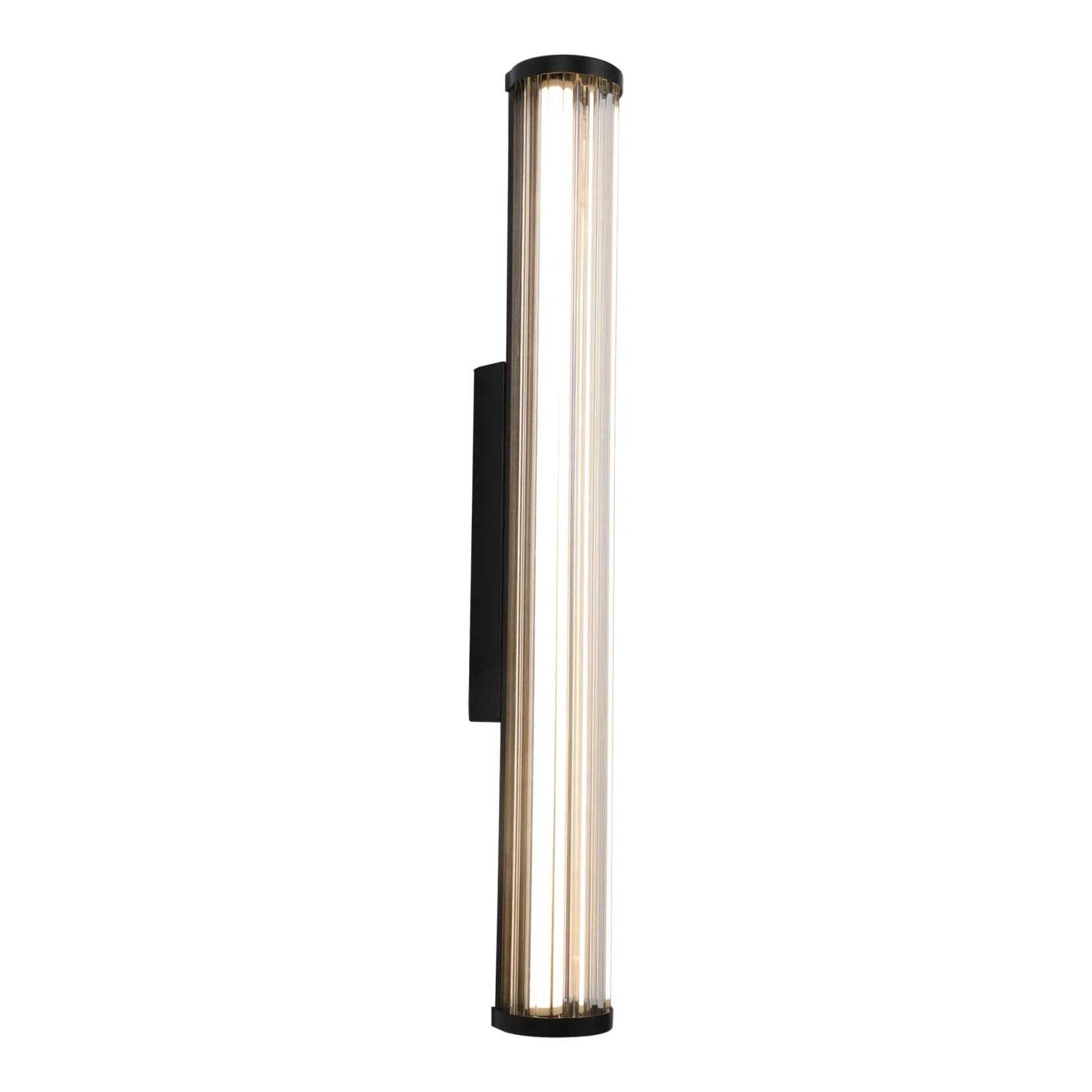 Junco IP65 Fluted Hand-Blown Glass LED Batten Light gallery detail image