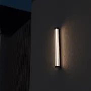 Junco IP65 Fluted Hand-Blown Glass LED Batten Light gallery detail image