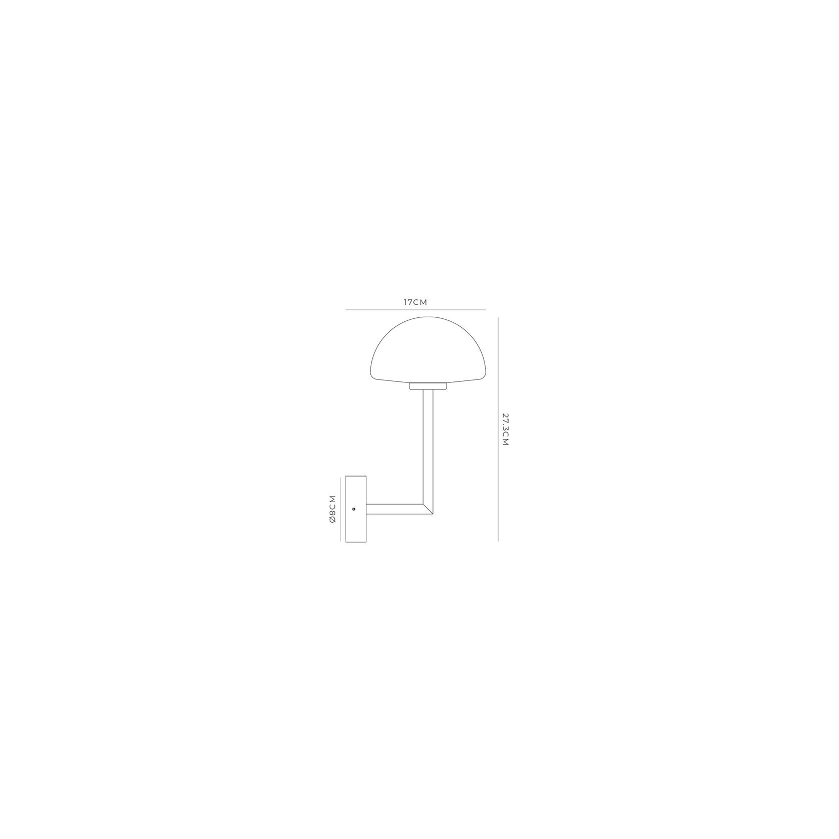 Dome Long Arm Wall Light gallery detail image