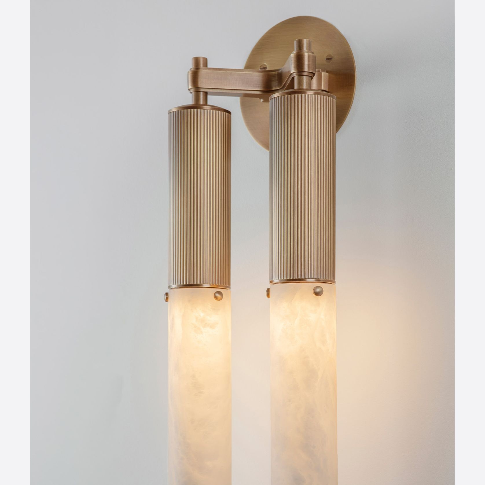 Flume Alabaster Double Wall Light gallery detail image