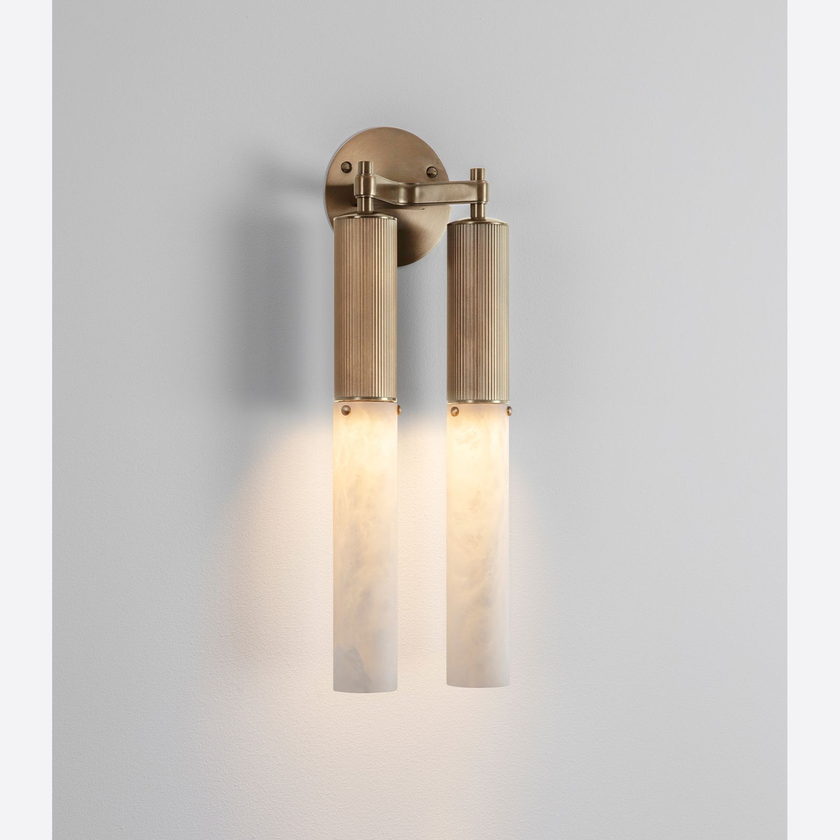 Flume Alabaster Double Wall Light gallery detail image