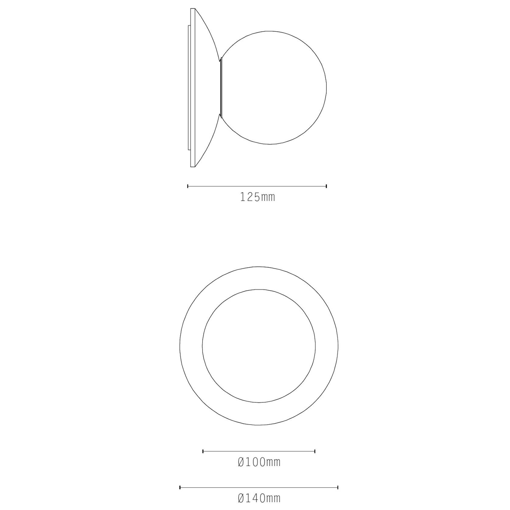 Orbit Brass Wall Light gallery detail image