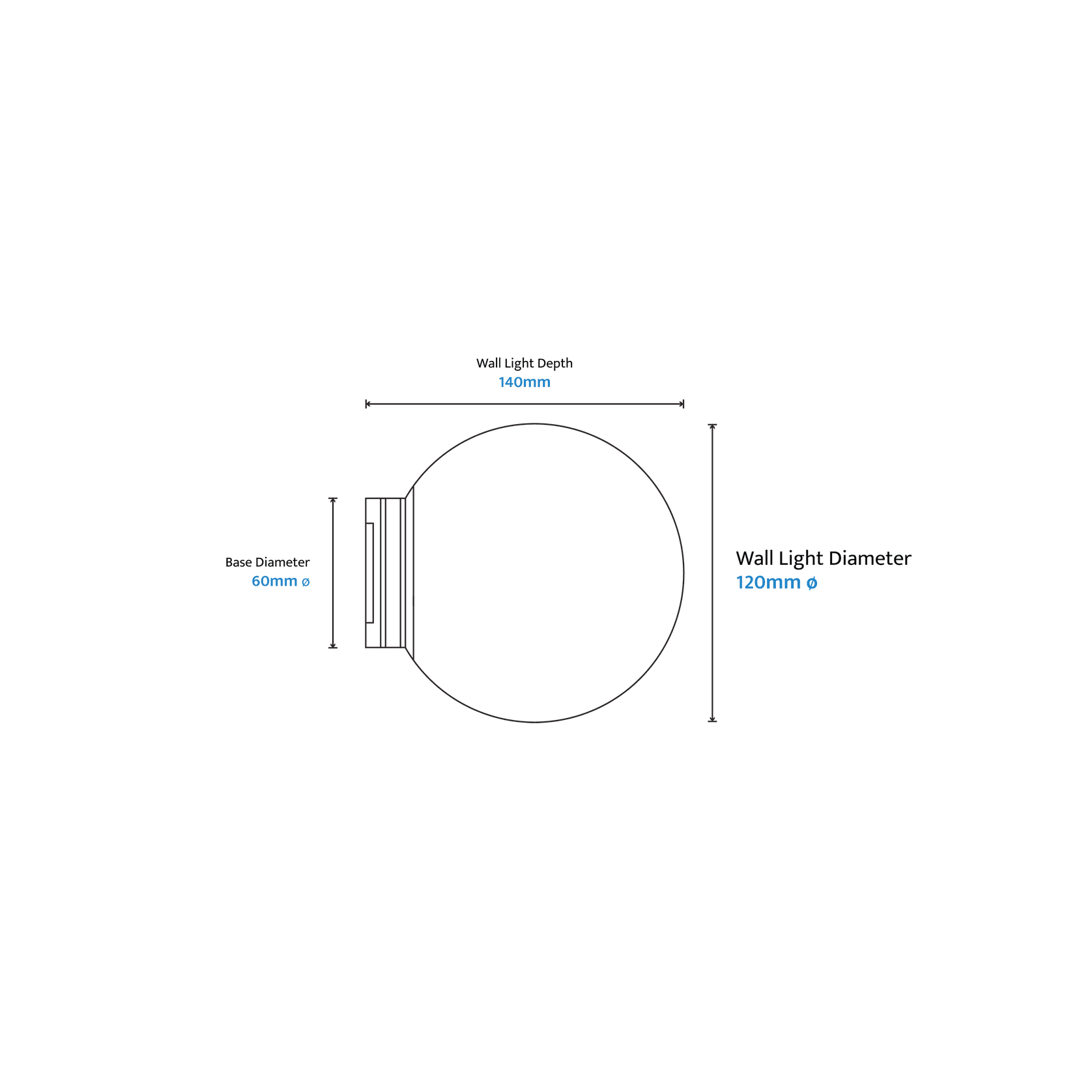 Crest Orb Glass Wall Light gallery detail image