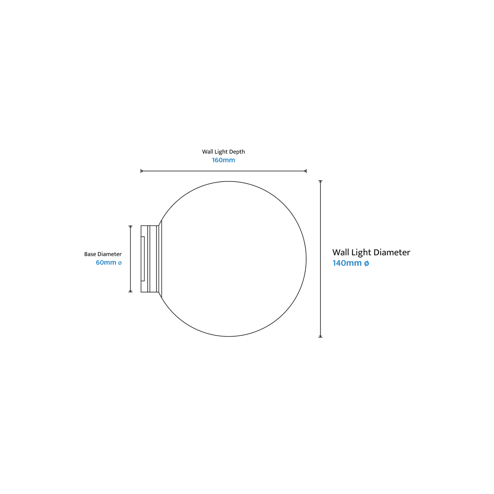 Crest Orb Glass Wall Light gallery detail image