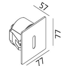 Square Slot in Wall Light gallery detail image