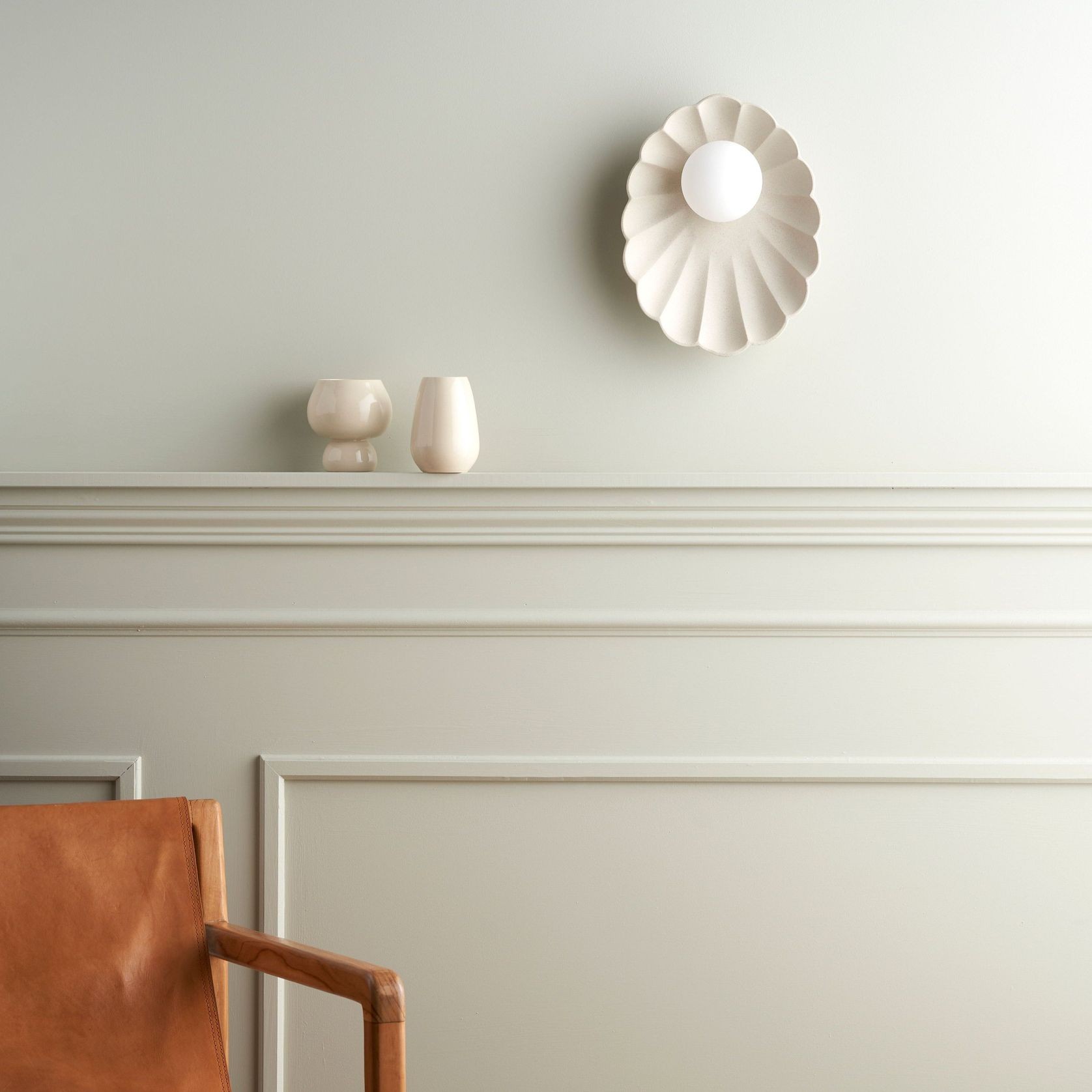 Ceramic Wall Oyster Sconce Light gallery detail image