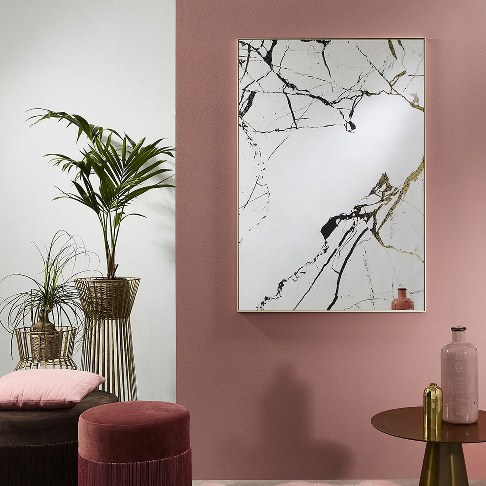 Marble Wall Hanging Mirror gallery detail image