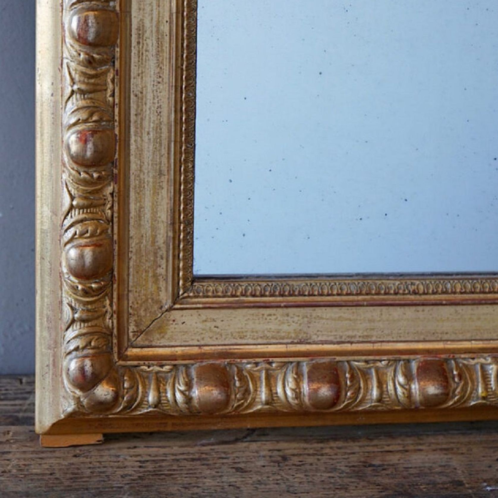 French Antique Louis Philippe Gilded Mirror gallery detail image