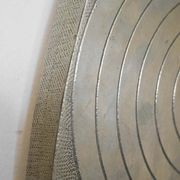 French Mid-Century Round Silver Mirror gallery detail image