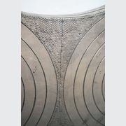 French Mid-Century Round Silver Mirror gallery detail image