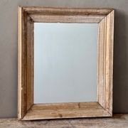 Antique French Mirror in Weathered Pine gallery detail image