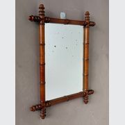 Antique French Faux-Bamboo Mirror gallery detail image