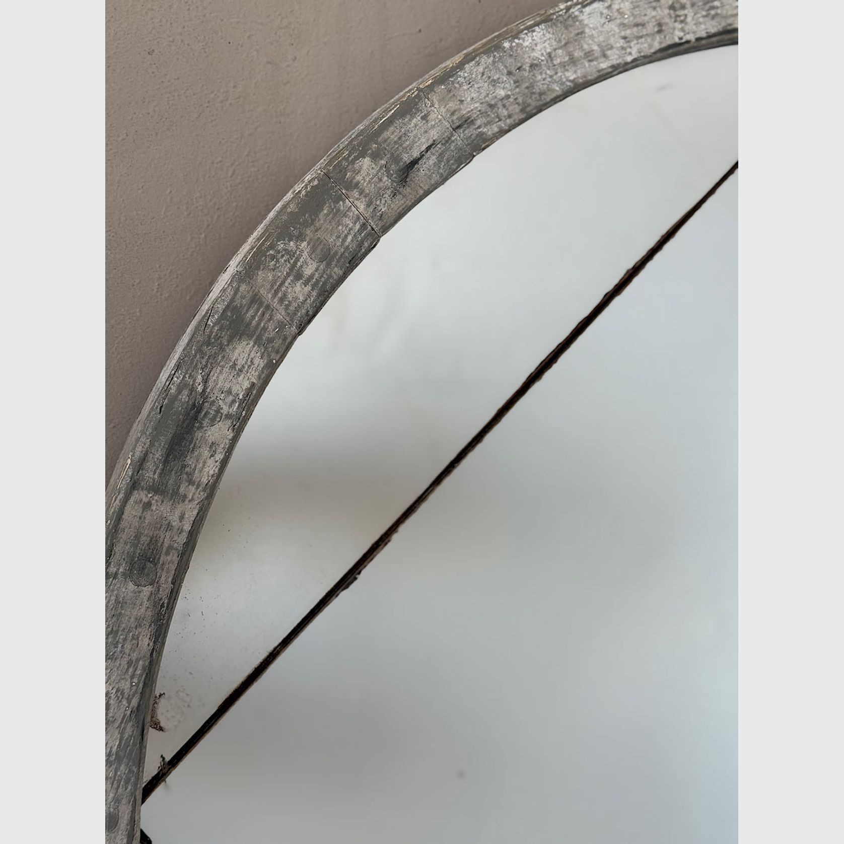 Round Painted French Mirror gallery detail image