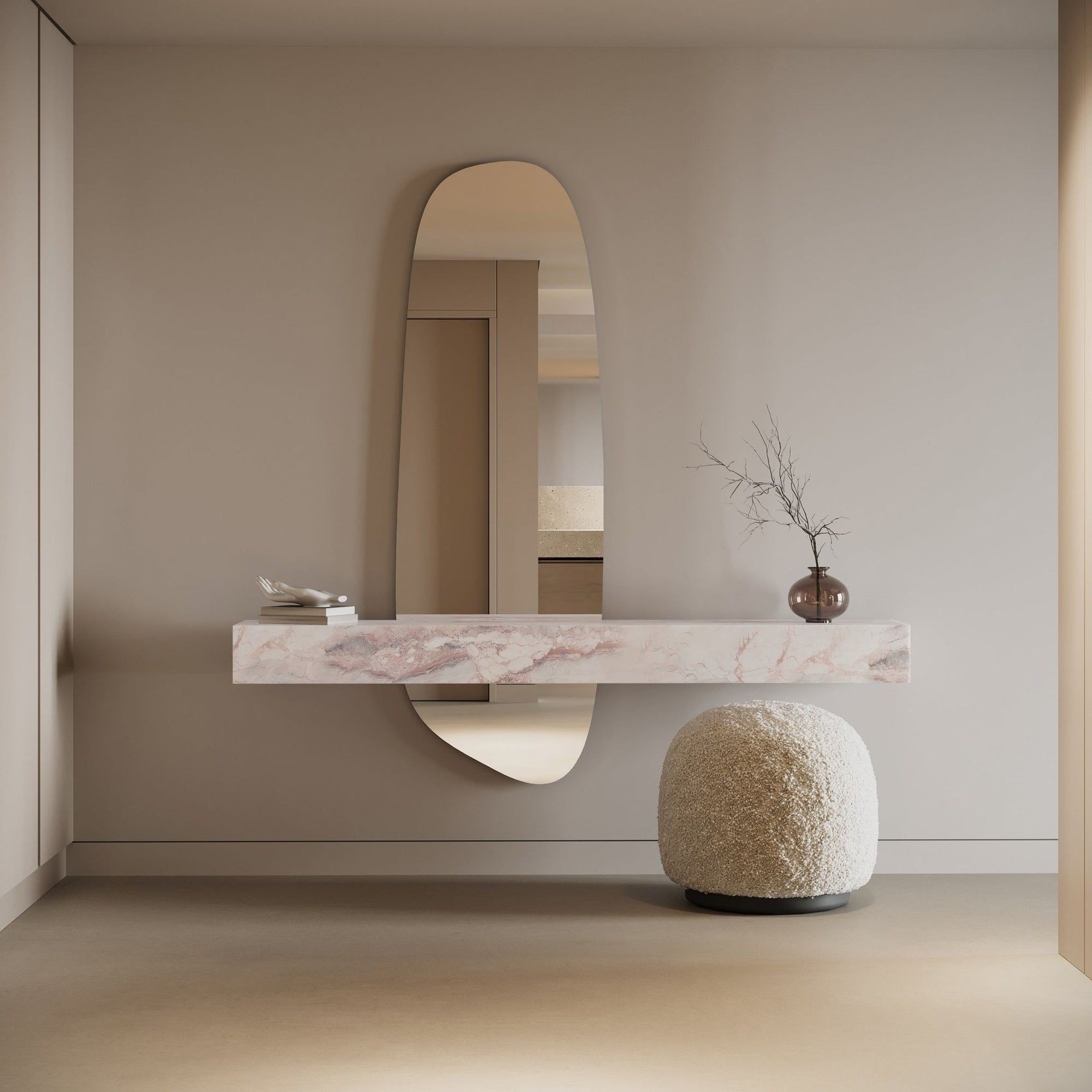 Aira Irregular Mirror | 1800 x 600 gallery detail image