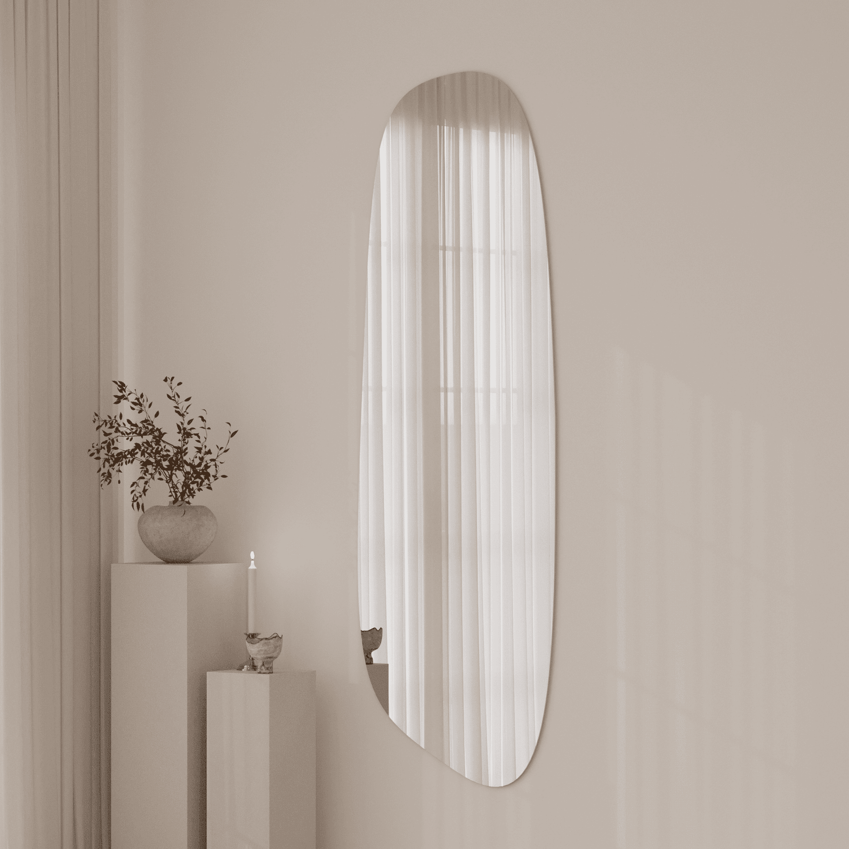 Aira Irregular Mirror | 1800 x 600 gallery detail image