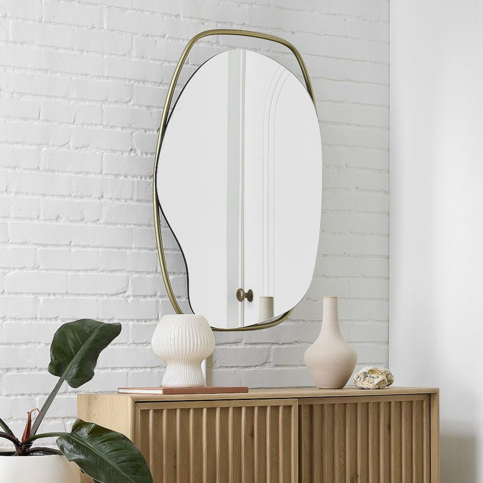 Asymmetrical Mixed Forms Wall Mirror gallery detail image