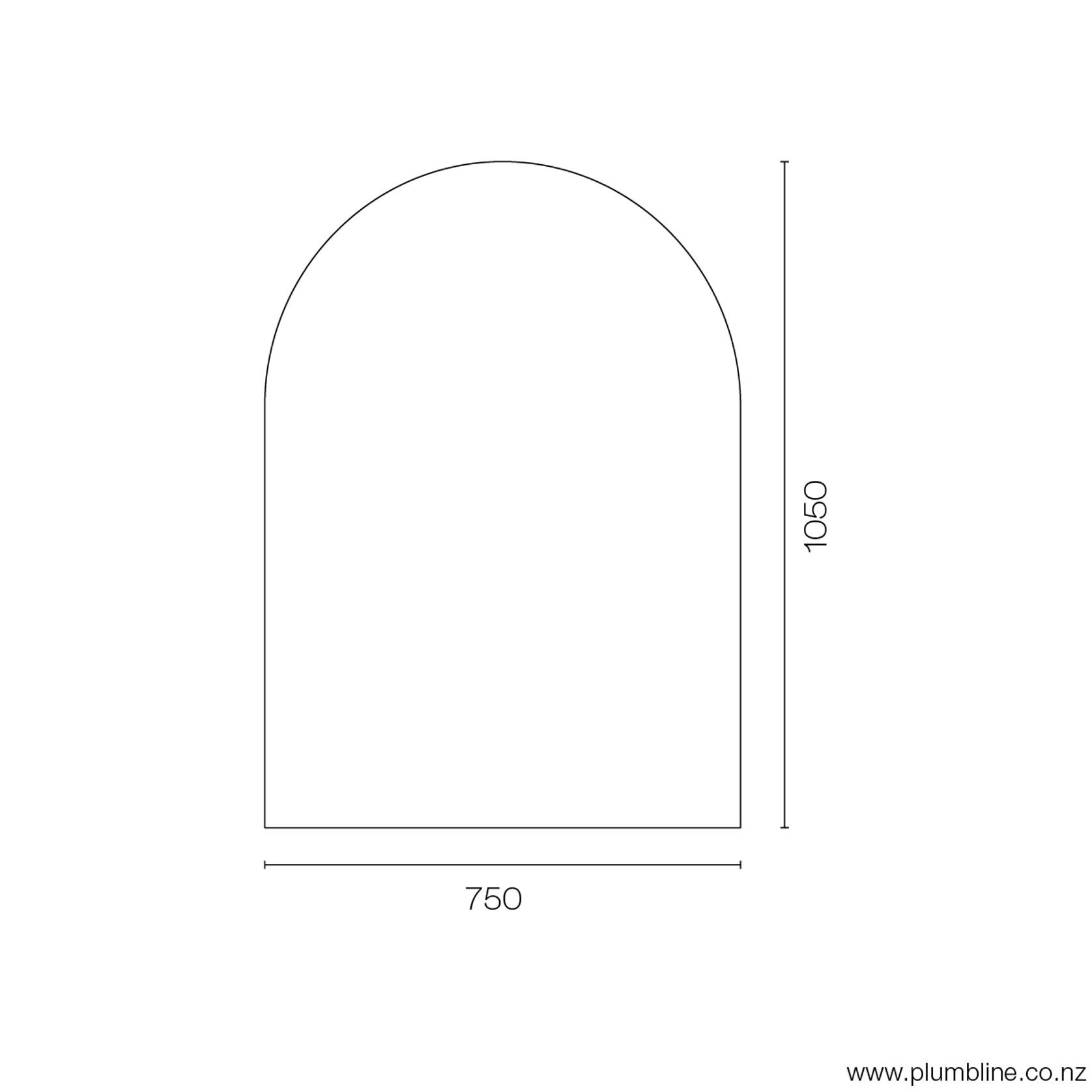 Frame 450 Arch Mirror Black gallery detail image