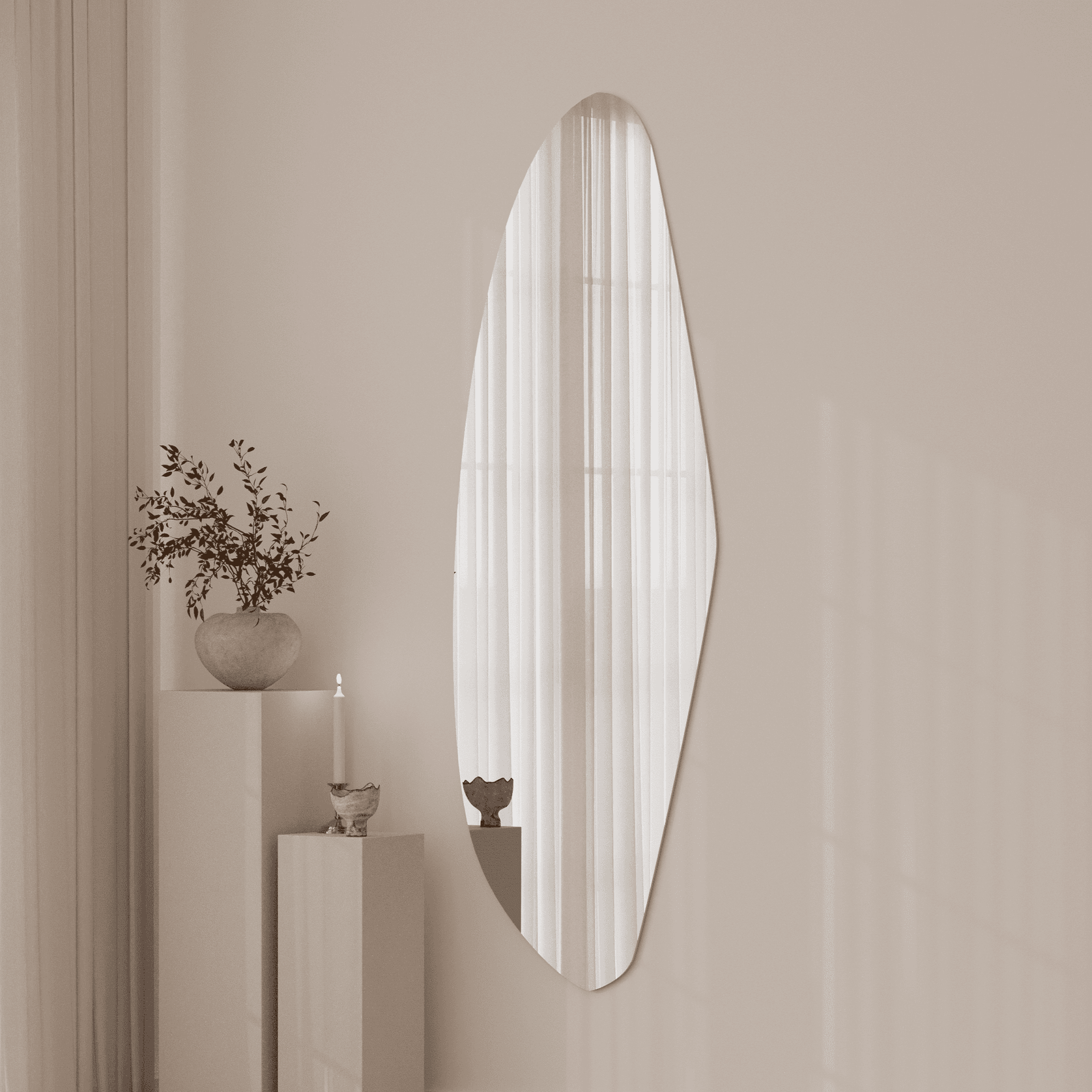 Lena Irregular Mirror | 1700 x 600 gallery detail image