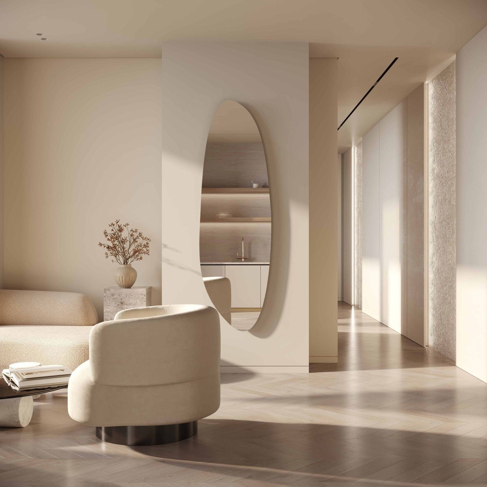 Lyra Irregular Mirror | 1600 x 500 gallery detail image