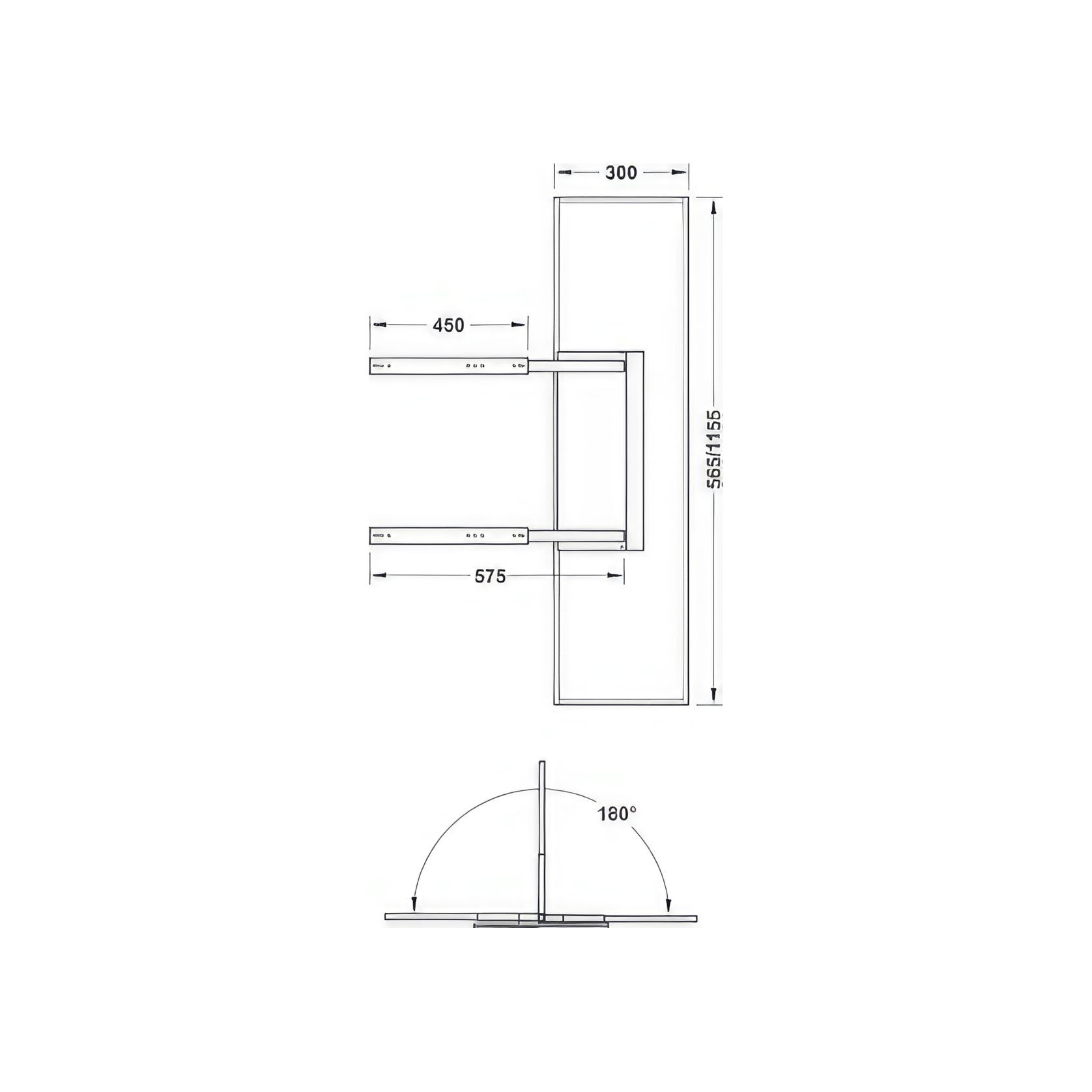 180° Swivel Extending Mirror gallery detail image