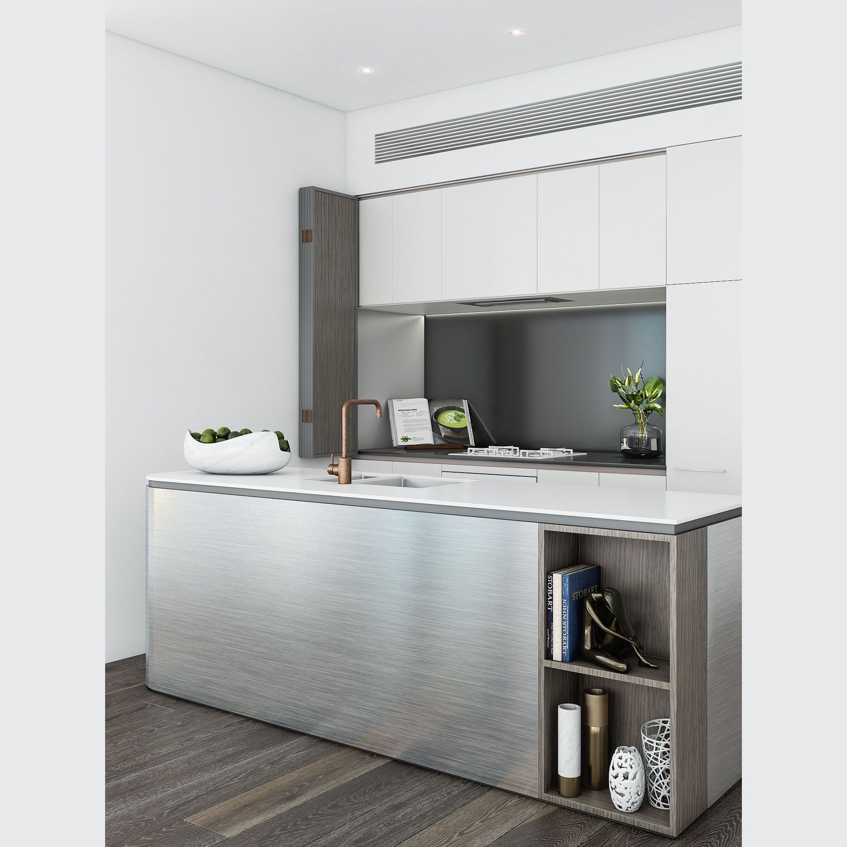 Series 900 916 Brushed Pewter Aluminium | Real Metal Laminates gallery detail image