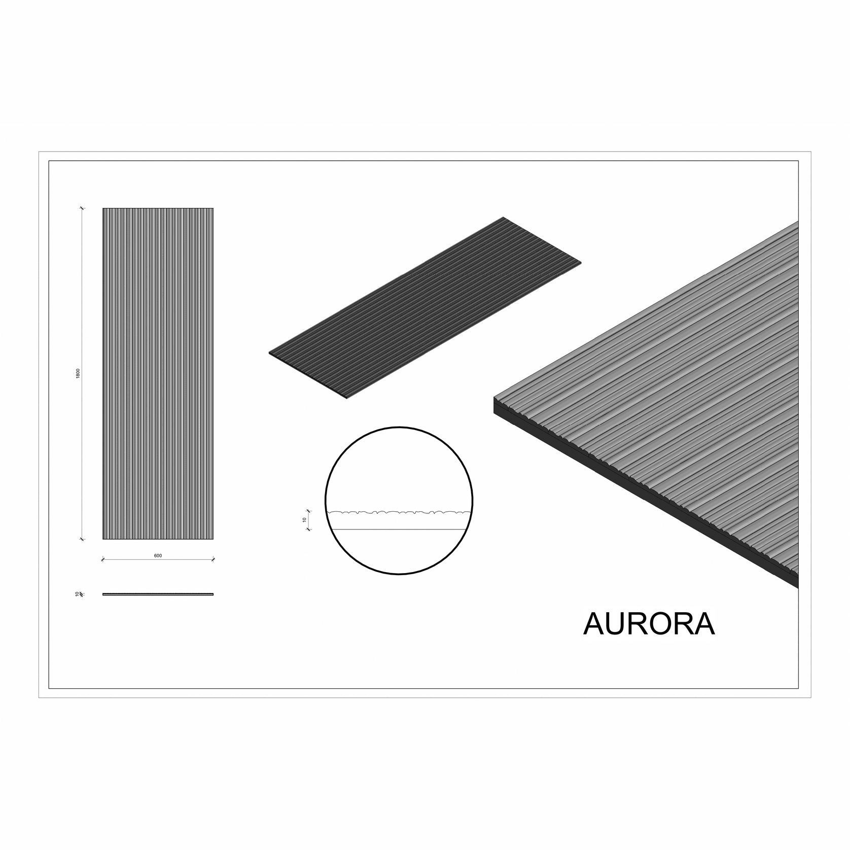 Roctex Aurora 3D Wall Panel gallery detail image