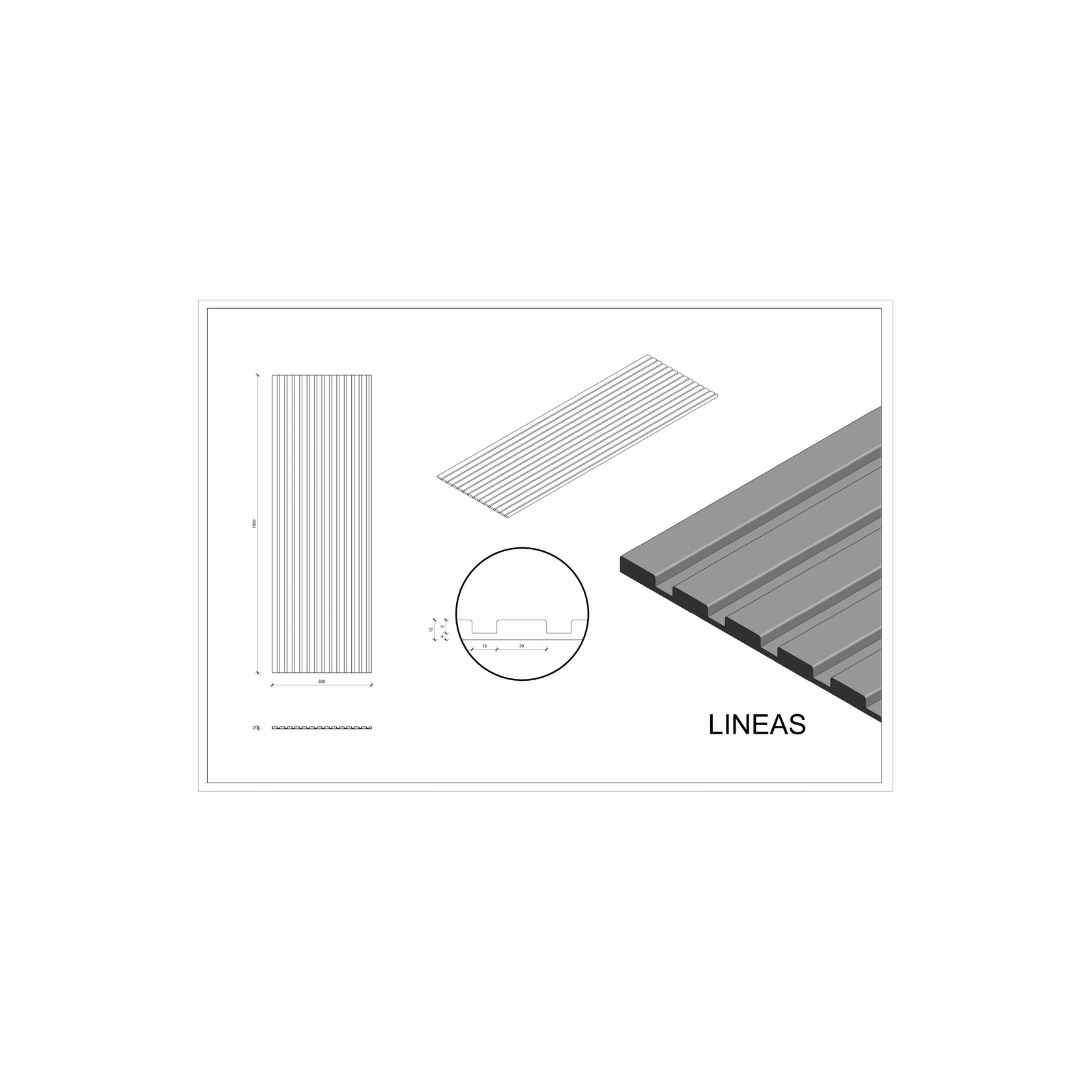 Roctex Lineas  Decorative Wall Panel gallery detail image