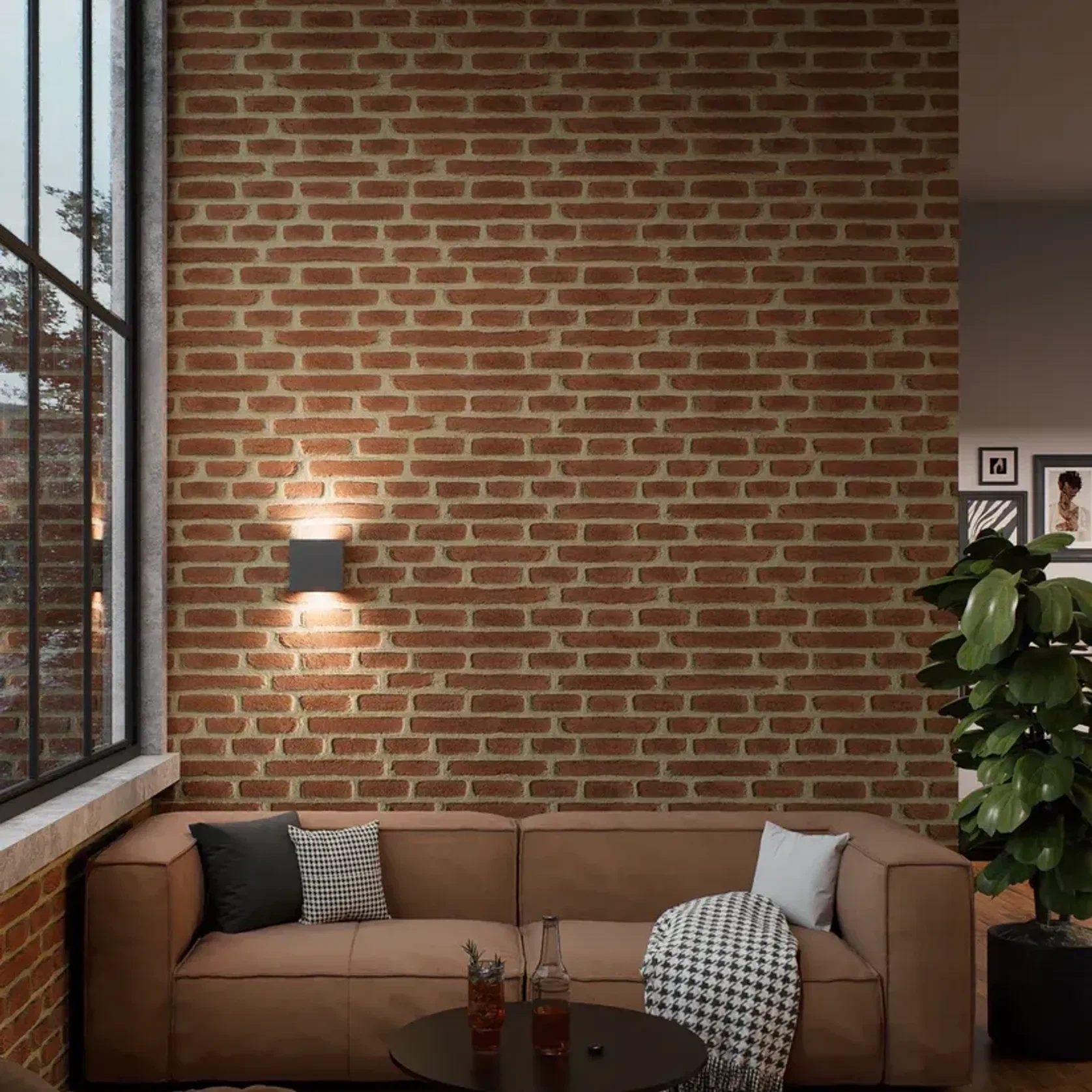 Vintage Brick Realistic Wall Panels gallery detail image