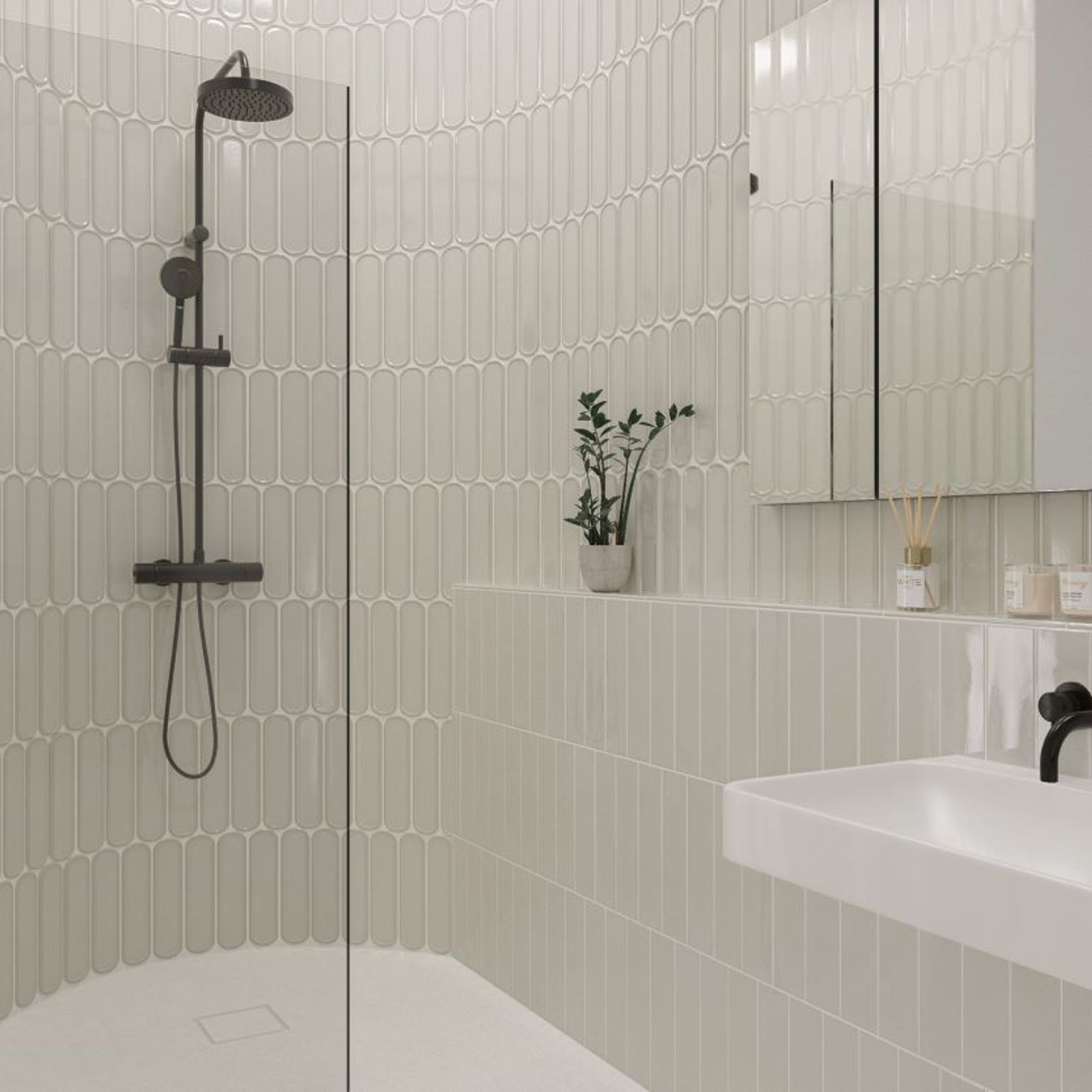 Aquarelle O Greige Wall Tiles gallery detail image