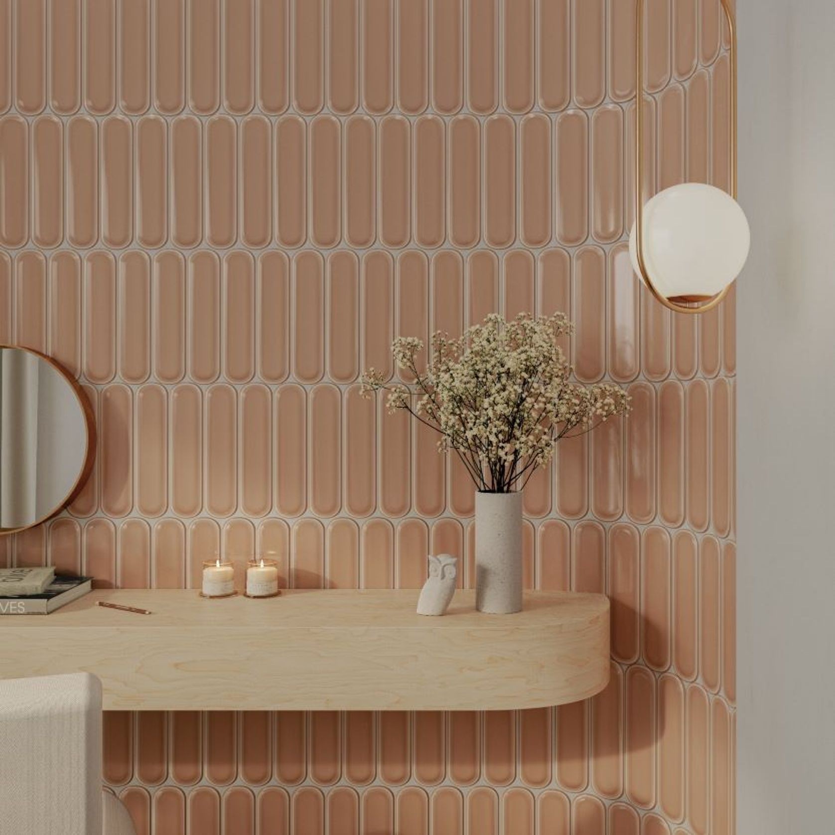 Aquarelle O Toffee Wall Tiles gallery detail image