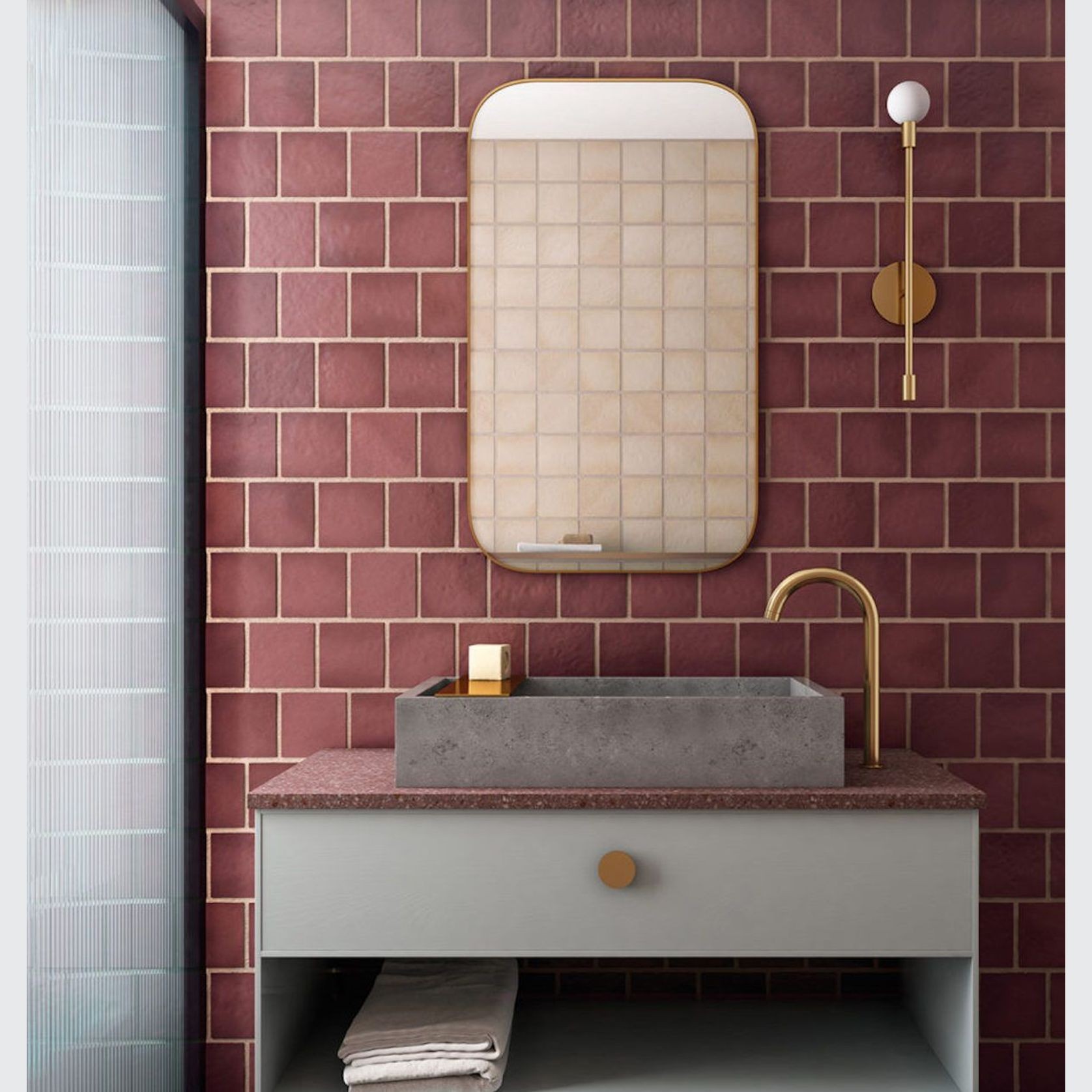 Margot Burgundy Matt 132x132x10mm gallery detail image