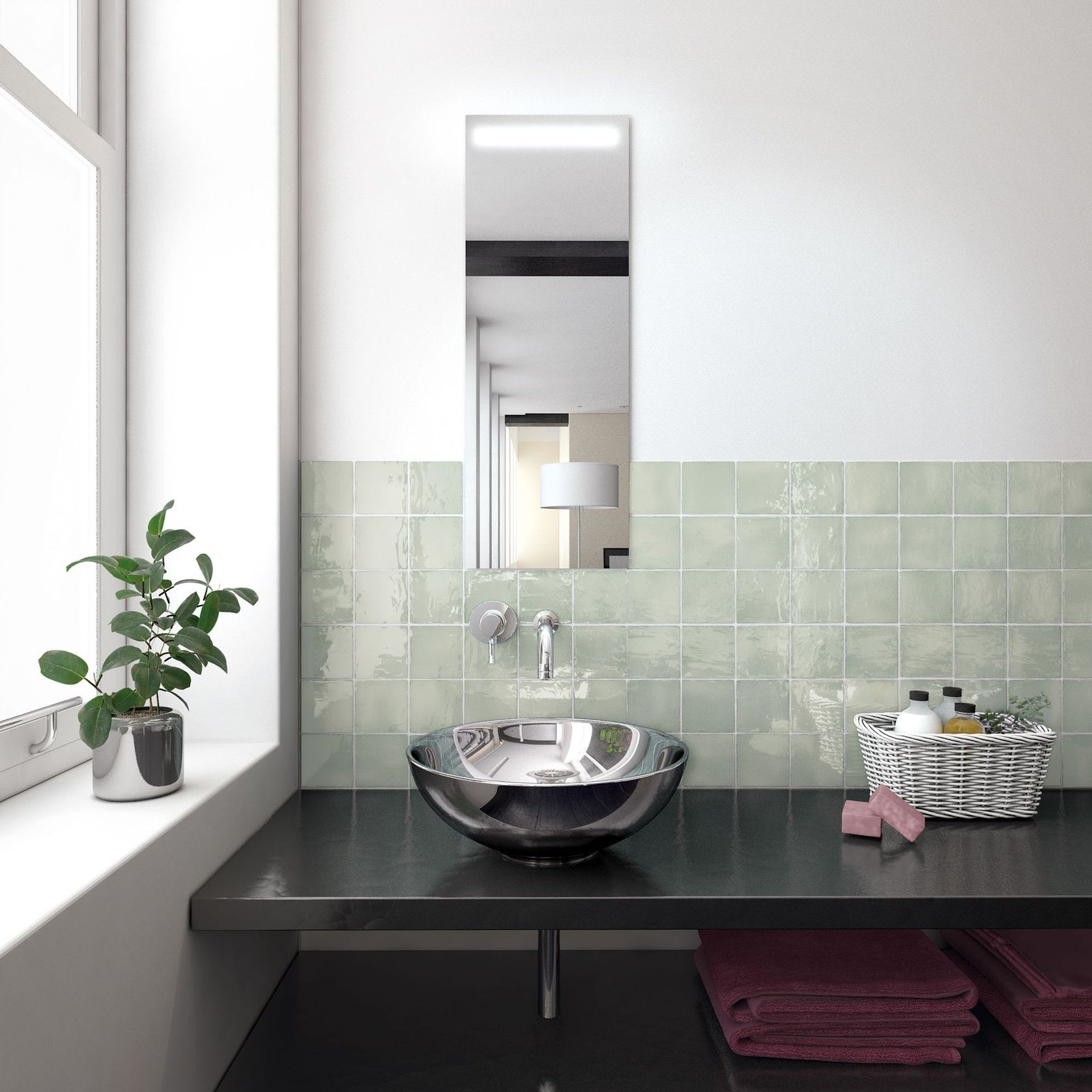 Marlowe Mint Gloss 100x100x10mm Wall Tile gallery detail image
