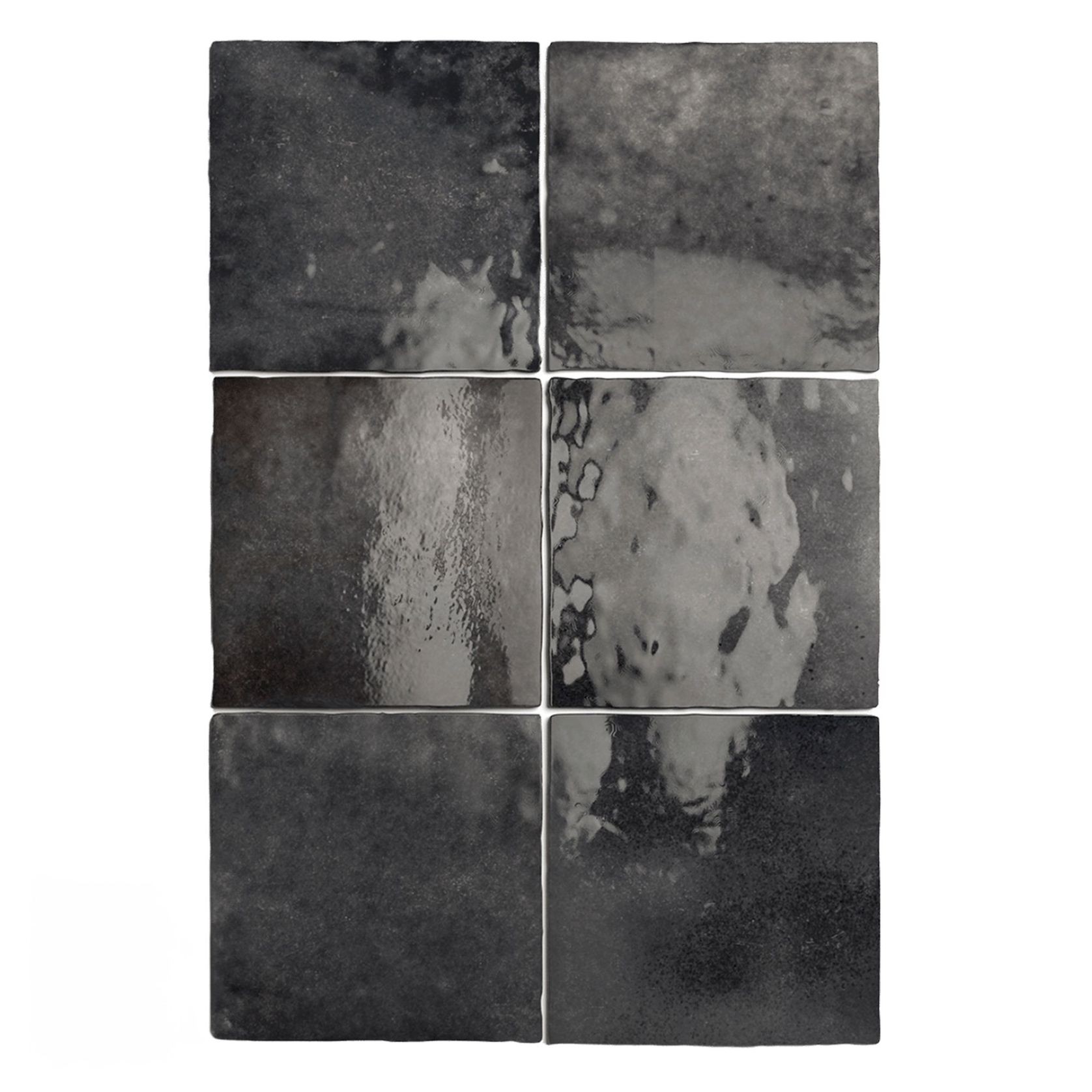 Artemis Graphite Gloss Wall Tile 132x132x10mm gallery detail image