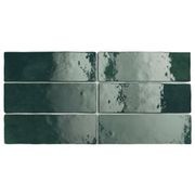 Artemis Moss Green Gloss Wall Tile 200x65x10mm gallery detail image