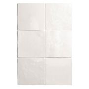Artemis White Gloss Wall Tile 132x132x10mm gallery detail image