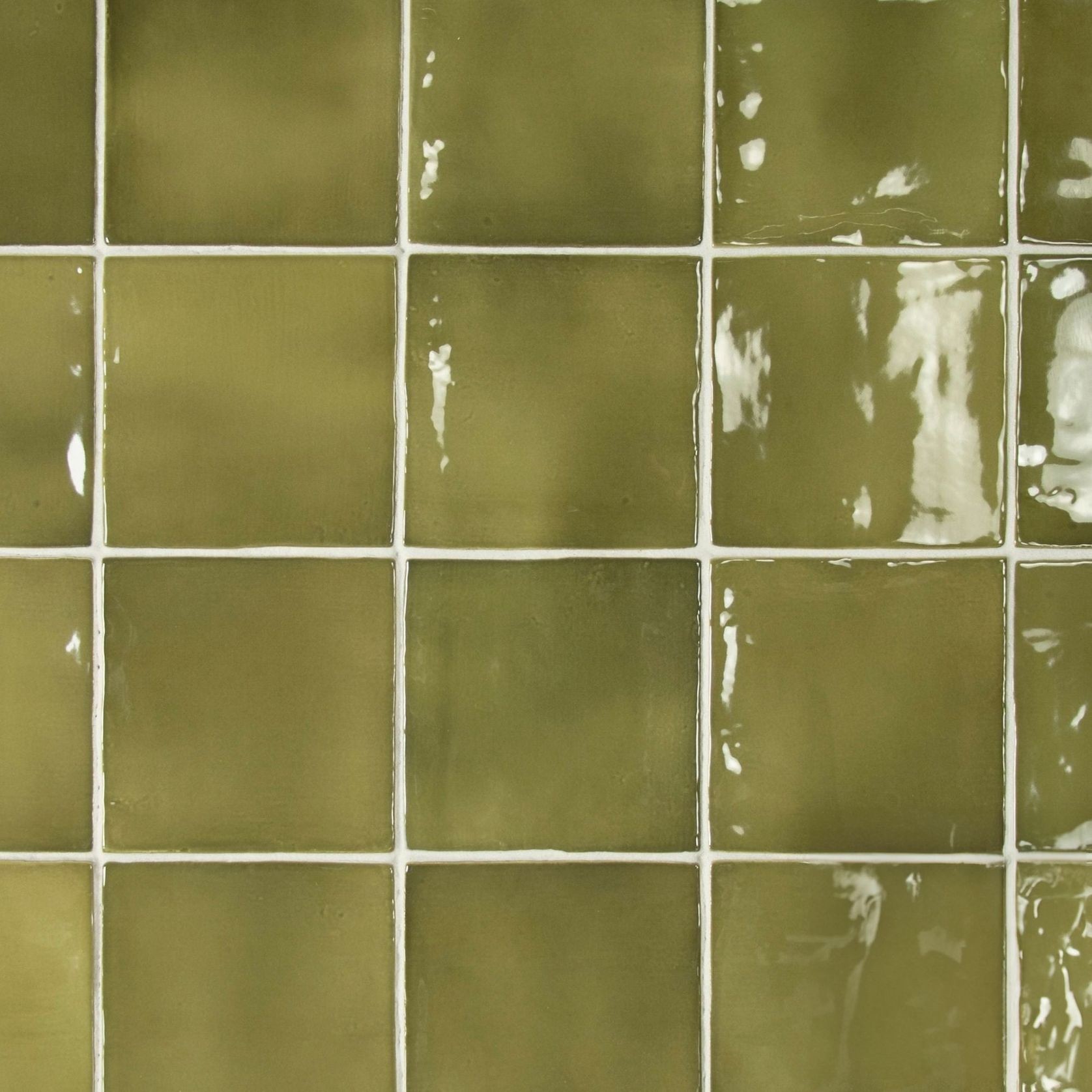 Marlowe Olive Gloss 100x100x10mm Wall Tile gallery detail image