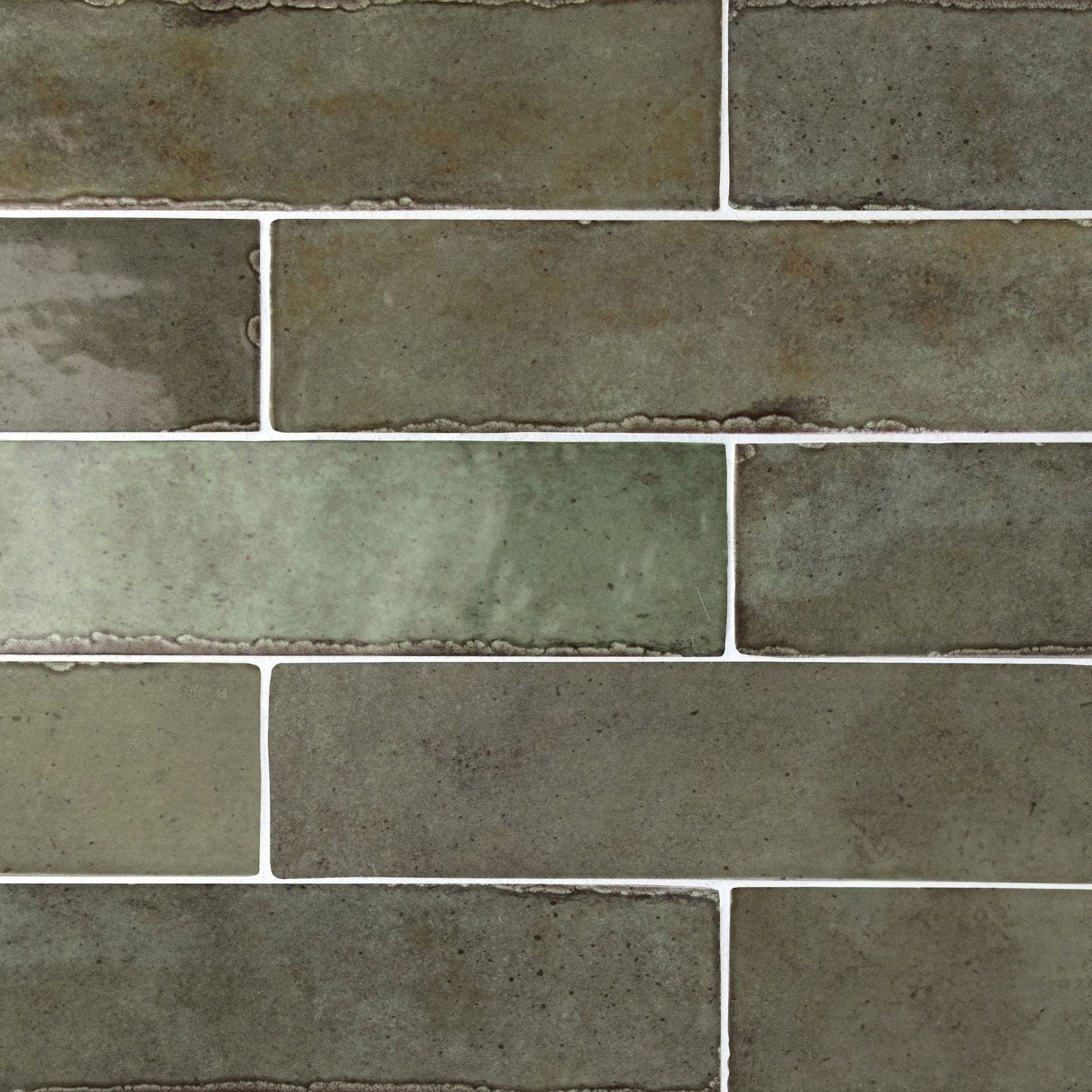 Tremain Sage Green Gloss Subway 246x60mm gallery detail image