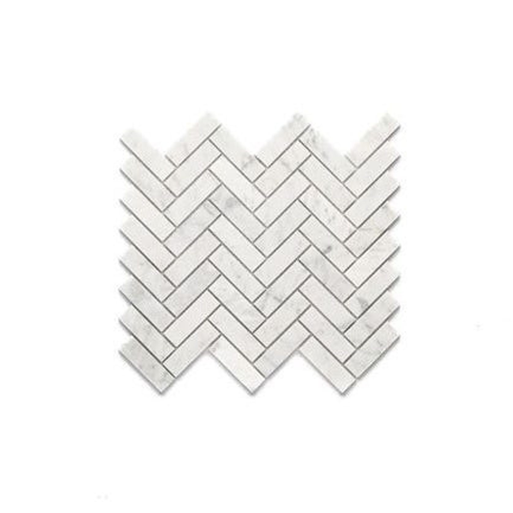 Carrara Mosaic Herringbone Wall Tiles gallery detail image