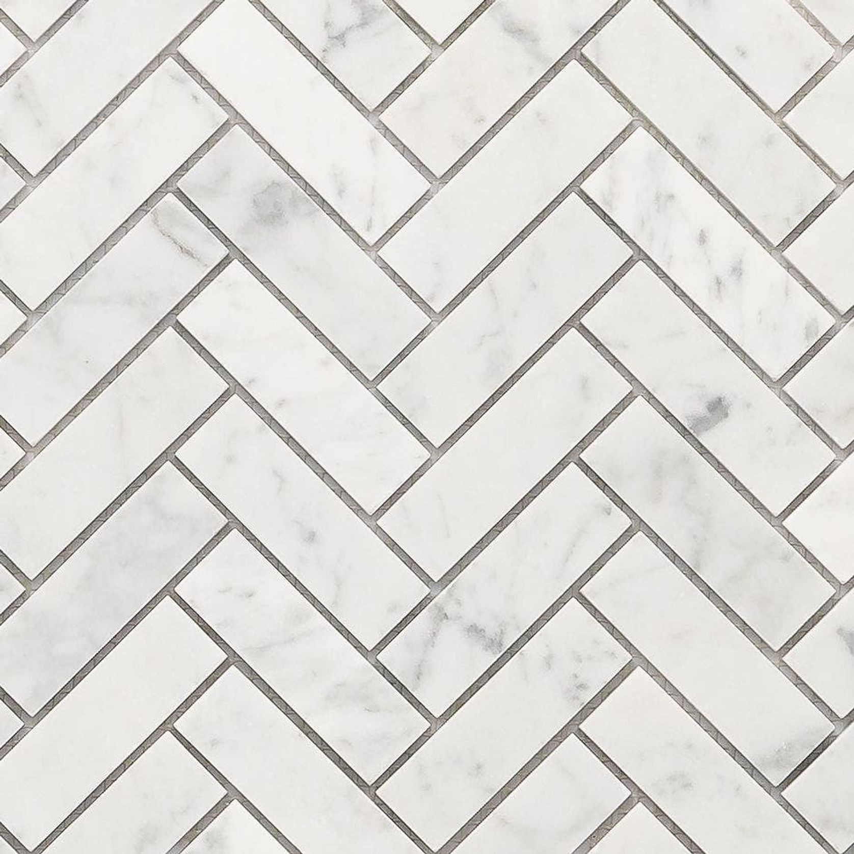 Carrara Mosaic Herringbone Wall Tiles gallery detail image