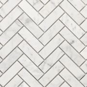 Carrara Mosaic Herringbone Wall Tiles gallery detail image