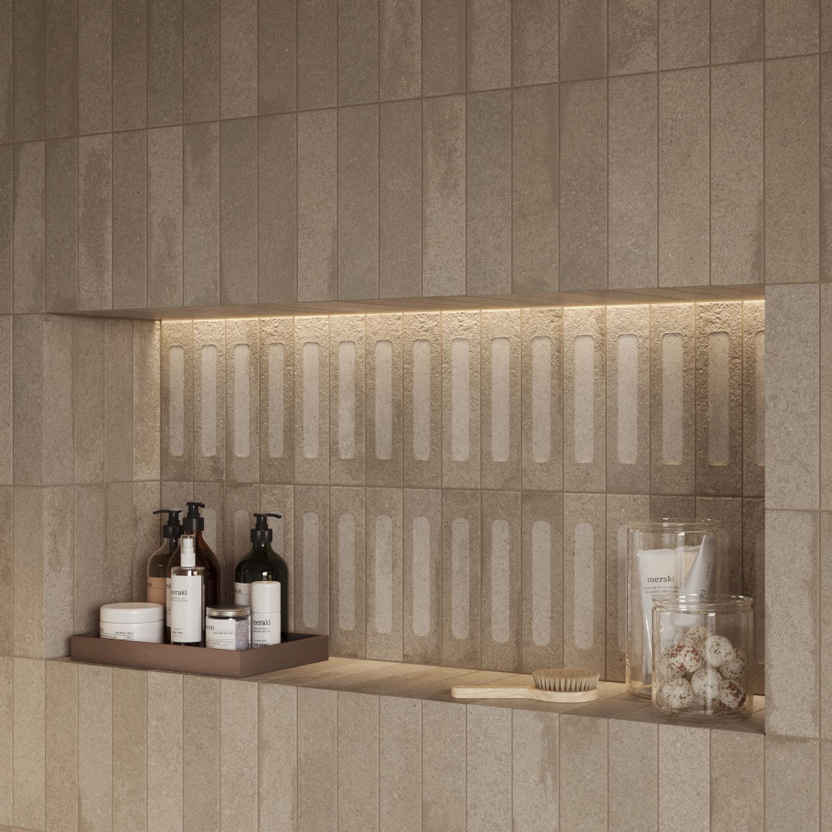 Cinder Brick Aniseed 3D | Perini Tiles gallery detail image
