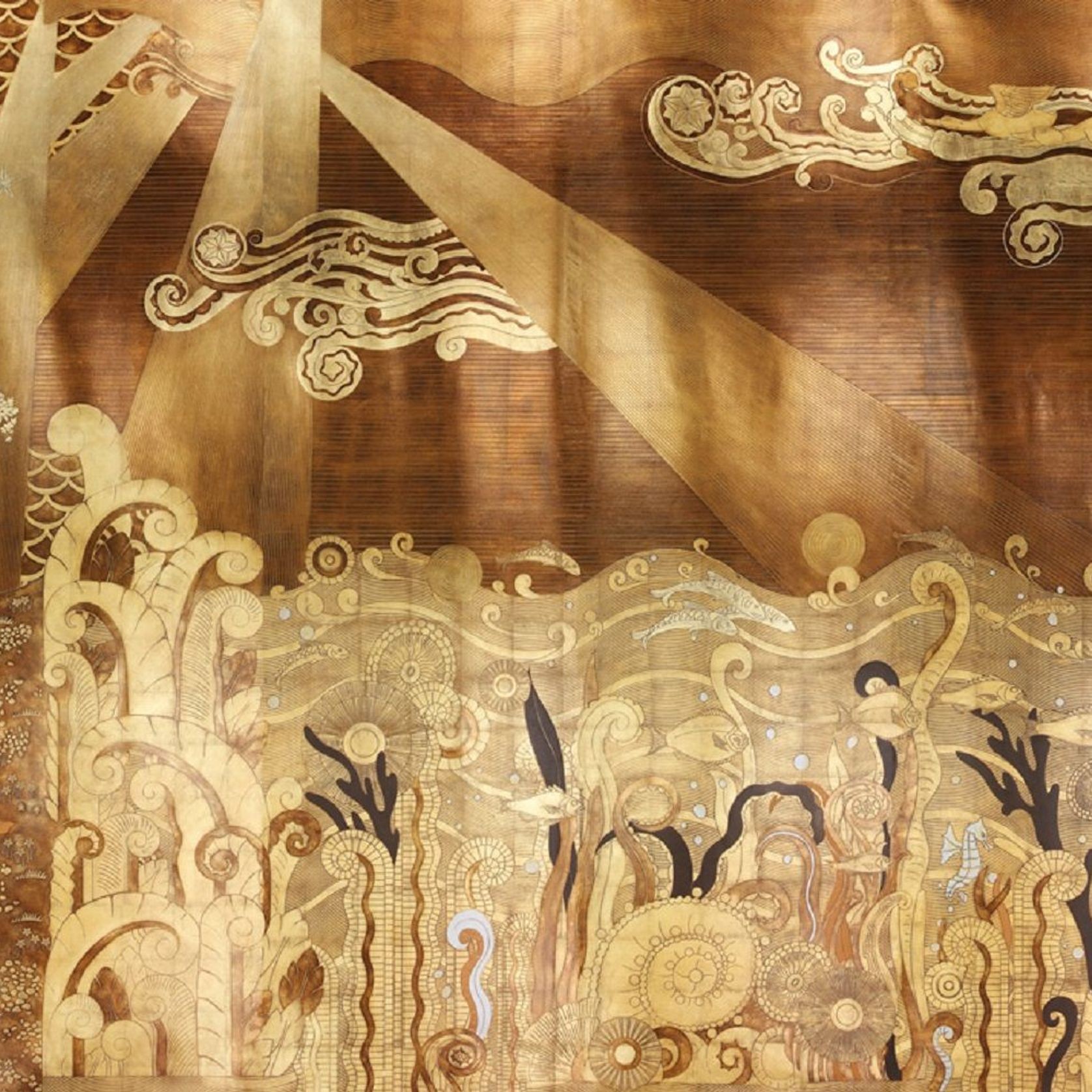 De Gournay Deco Dawn | Wallpaper gallery detail image