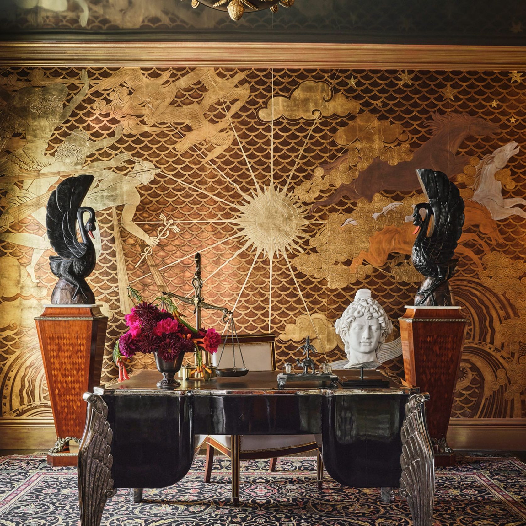 De Gournay Deco Dawn | Wallpaper gallery detail image