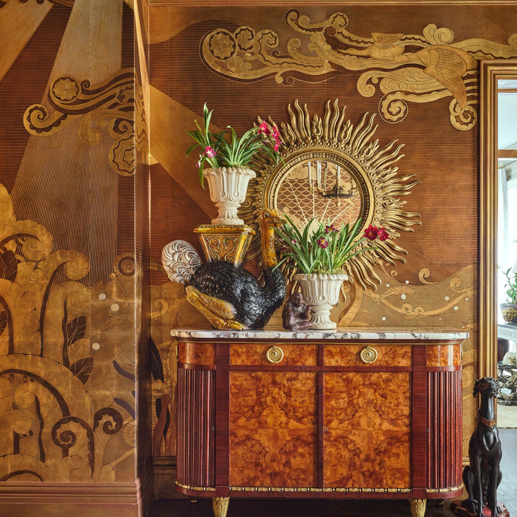 De Gournay Deco Dawn | Wallpaper gallery detail image