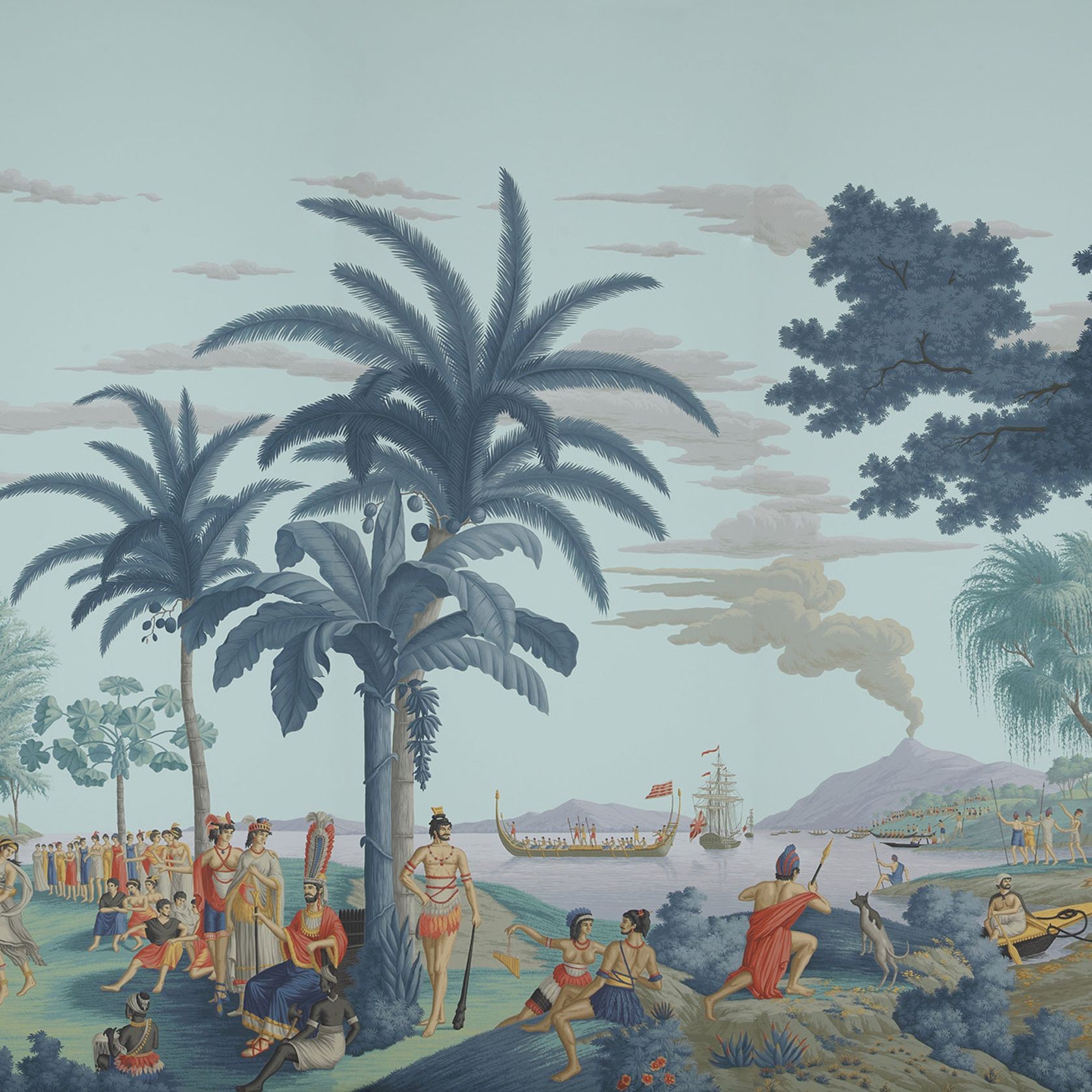 De Gournay Les Sauvages de la Mer Pacifique | Wallpaper gallery detail image