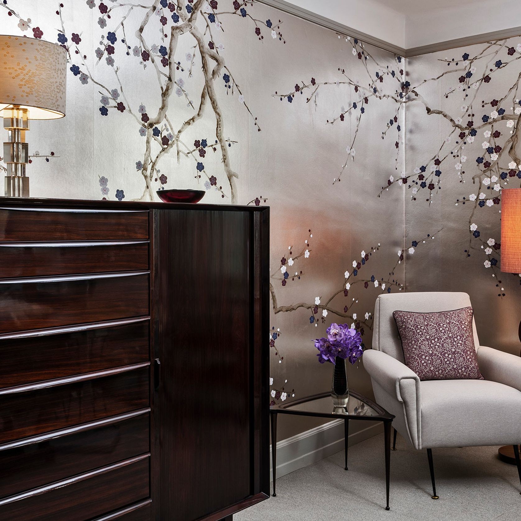 De Gournay Plum Blossom | Wallpaper gallery detail image