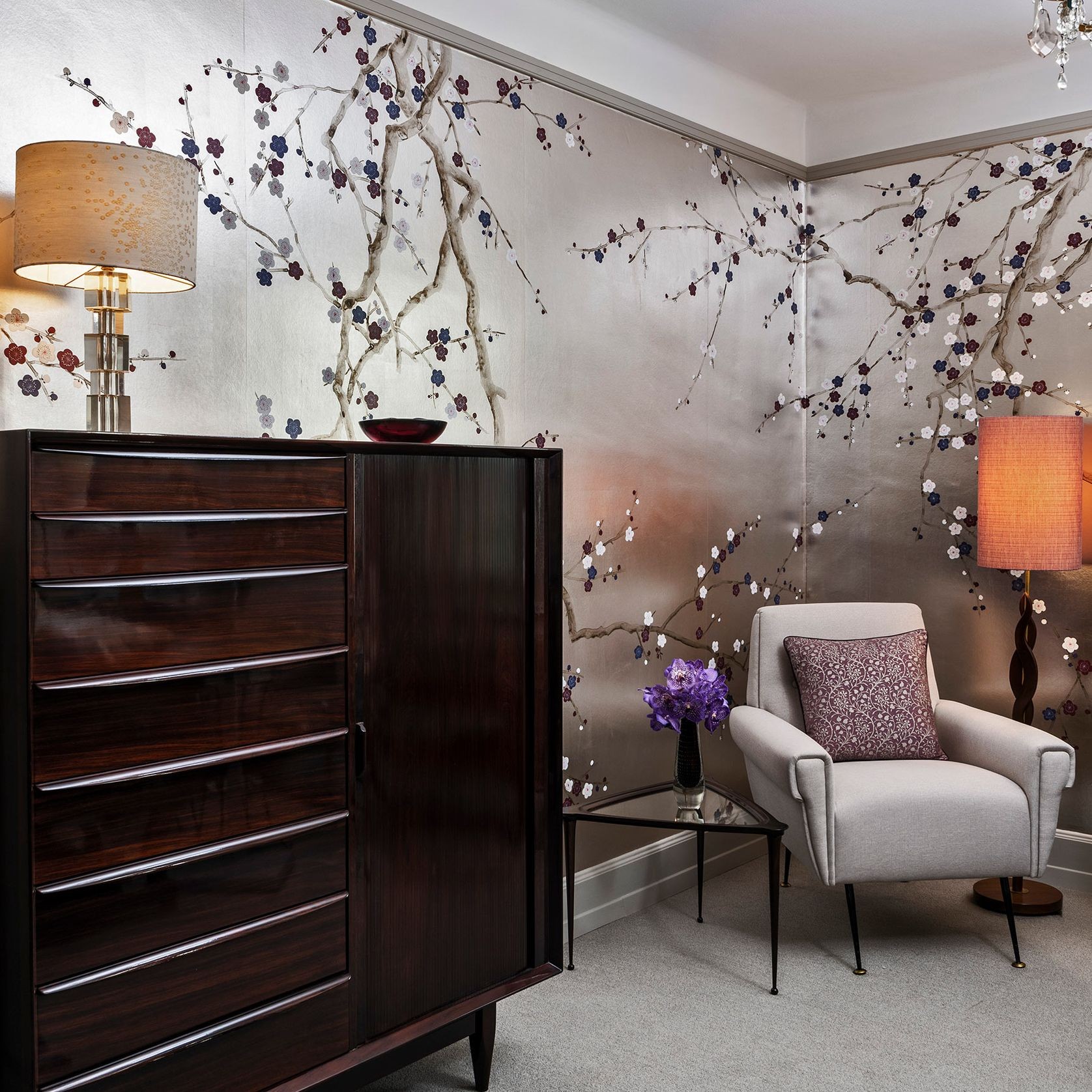 De Gournay Plum Blossom | Wallpaper gallery detail image