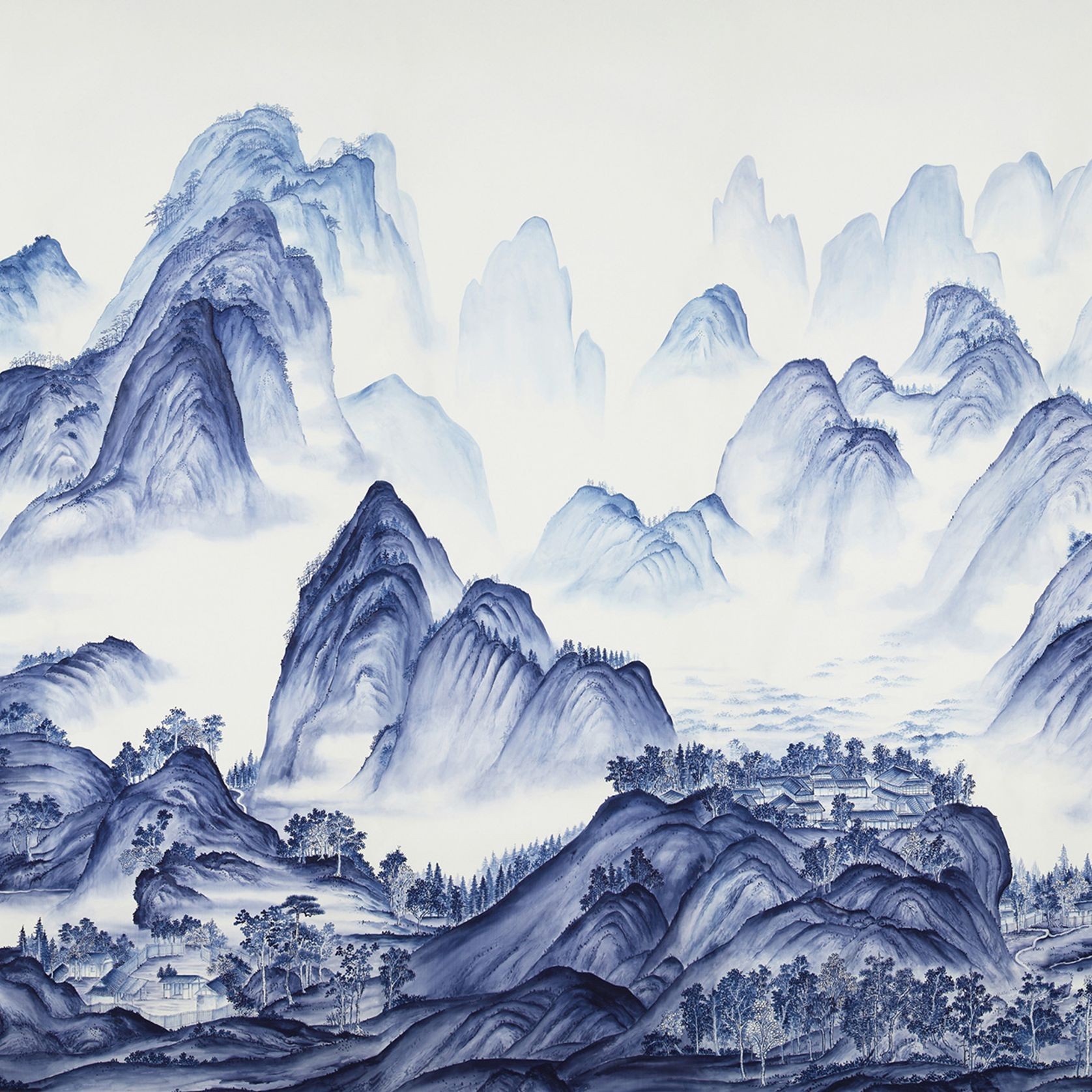 De Gournay Thousand Li of Rivers & Mountains |Wallpaper gallery detail image