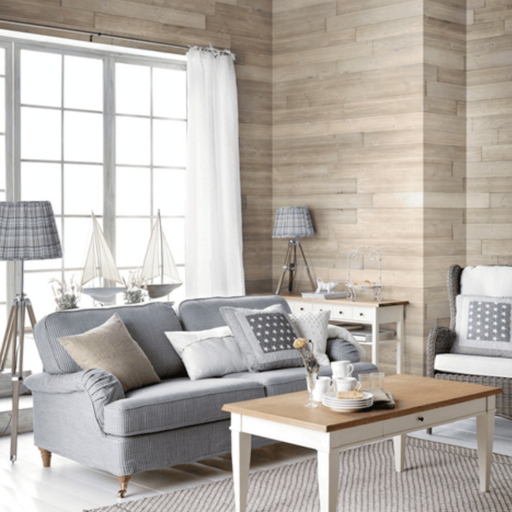 Eagle Republic - Peel & Stick Wood Wall Panel Neutrals gallery detail image